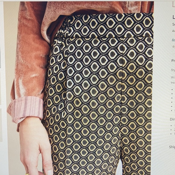 Larkin Jacquard Tapered Trousers - Picture 2 of 2